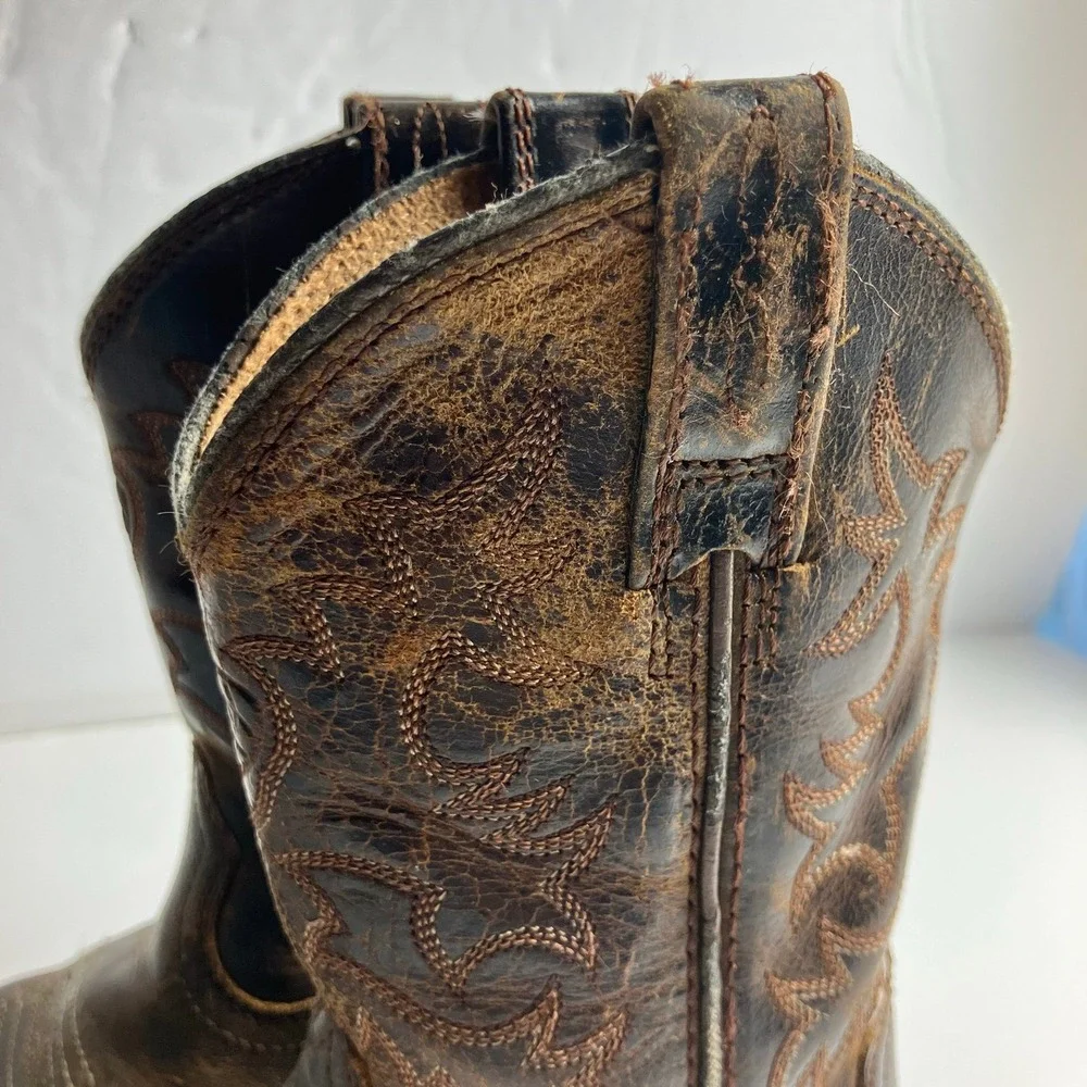 Ariat 4LR Style 10001825 Heritage Western Brown Leather Cowboy Boots Size 9